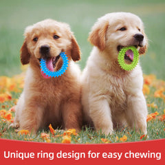 Hurray teething ring burr-texture demonstrates textured chewing for mouth-stimulating play