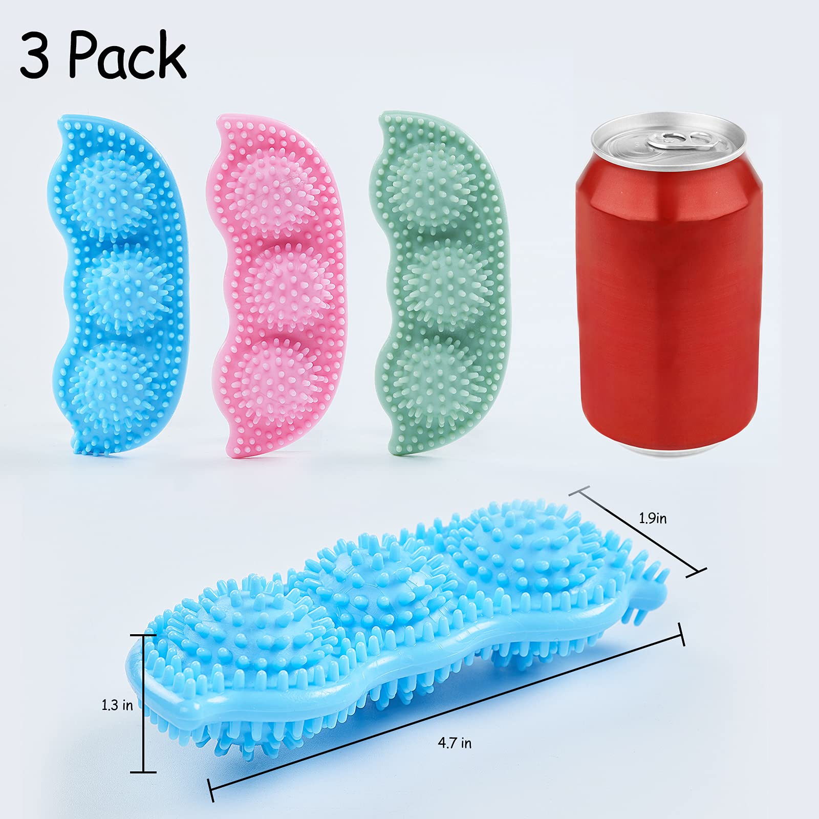 Hurray teething toy suited for small dogs up to 18 lbs.