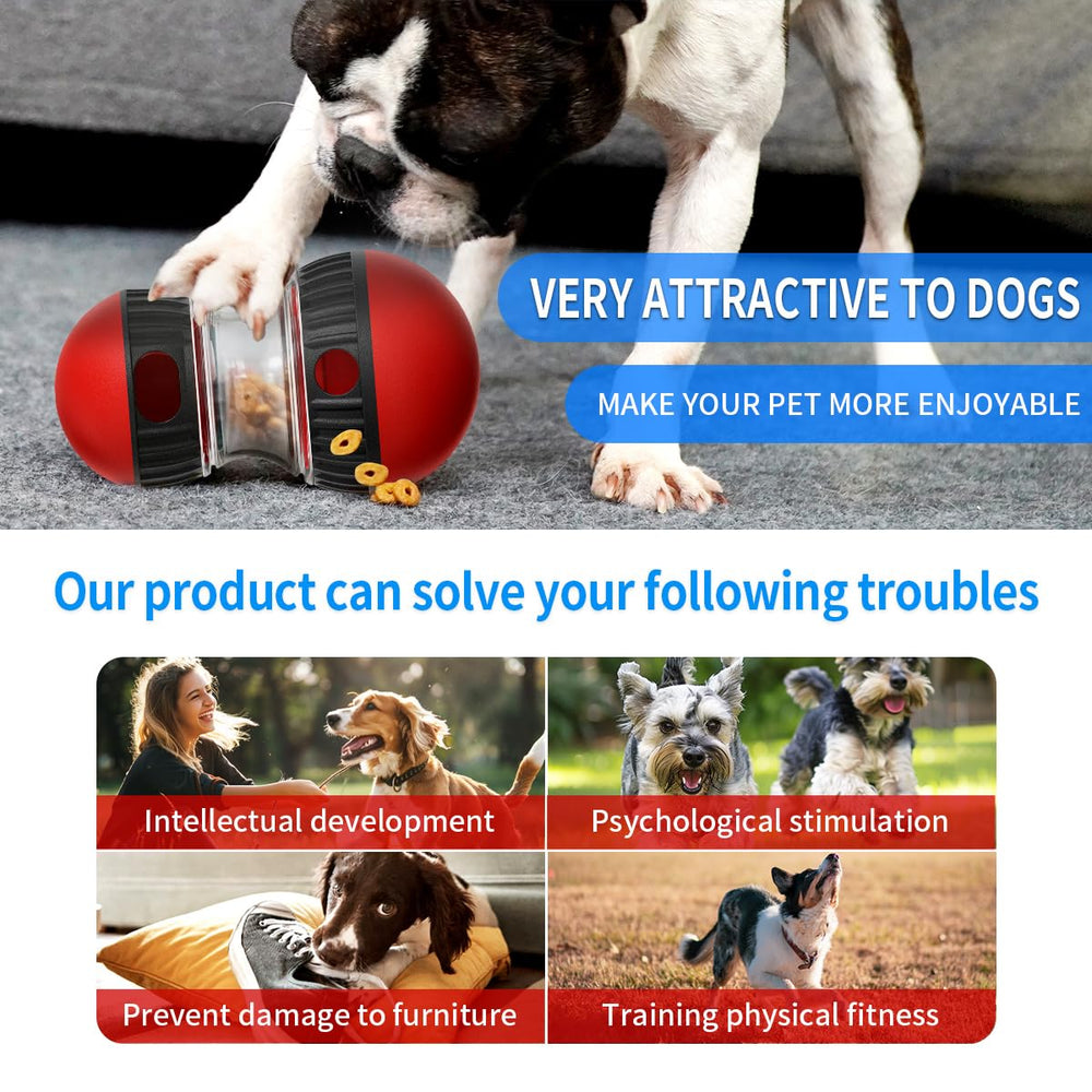 Hurray treat-dispensing-ball dog enjoying play with slow-release rewards