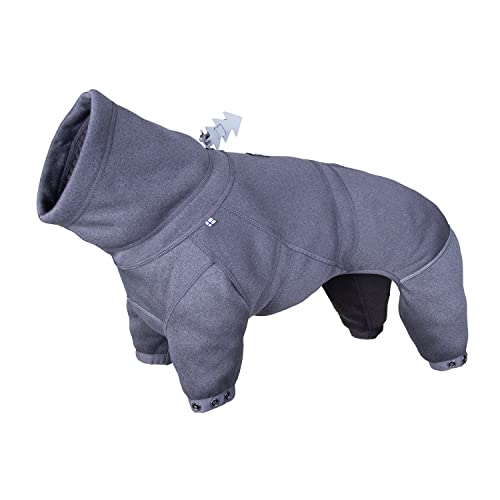Hurtta Midlayer Dog Overall adjustable cords enable quick torso and back-length customization.