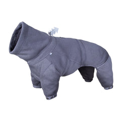 Hurtta Midlayer Overall Blackberry fabric detail highlights soft jacquard fleece lining