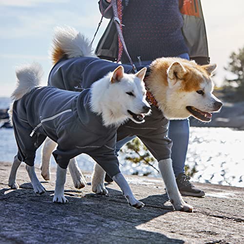 Hurtta Midlayer Dog Overall fleece jacquard interior for soft warmth.