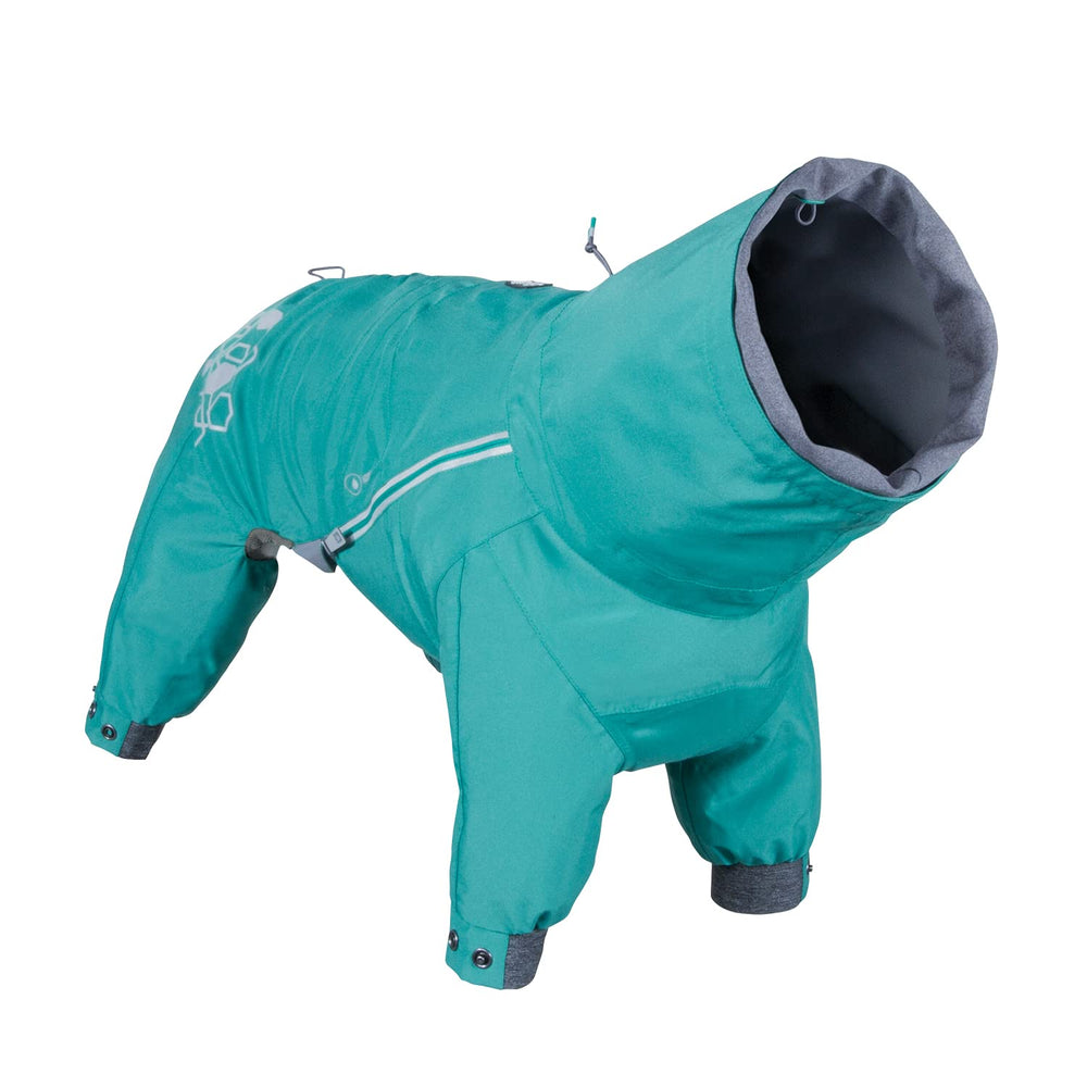 Hurtta Mudventure ECO overall Rainstopper collar keeps neck dry in wet conditions