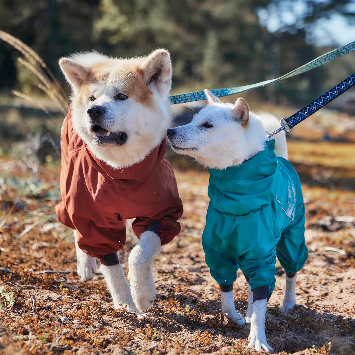 Hurtta Mudventure ECO overall reflective prints boost visibility in low-light walks