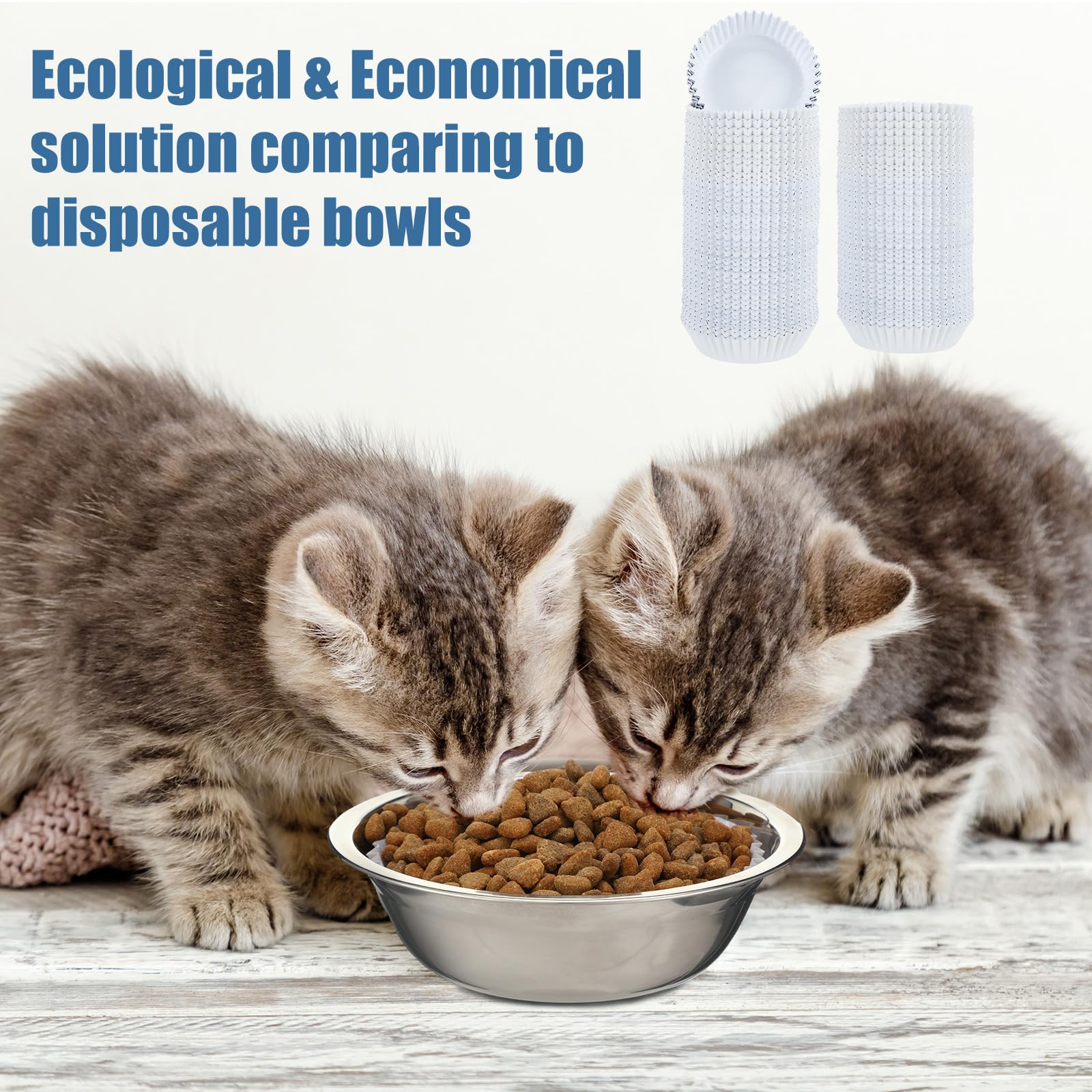 hushee bowl liner in use during pet meal enhances convenience