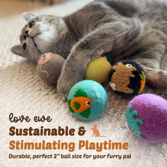 Hustle & Blush Love Ewe 3-pack felt balls ready for interactive play