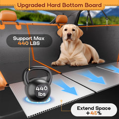 HUUKE dog car seat cover mesh window storage highlights airflow and treat storage