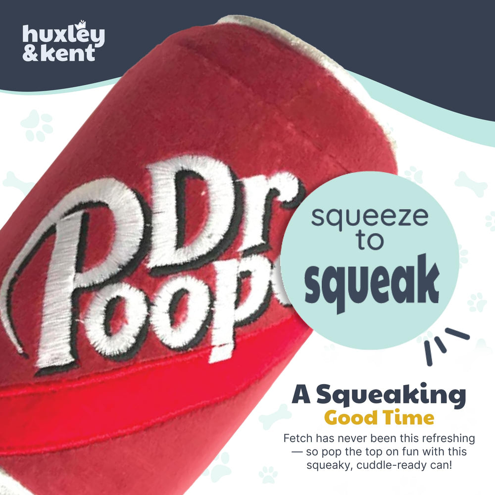 Huxley & Kent Dr Pooper toy suitable for indoor fetch and couch cuddles