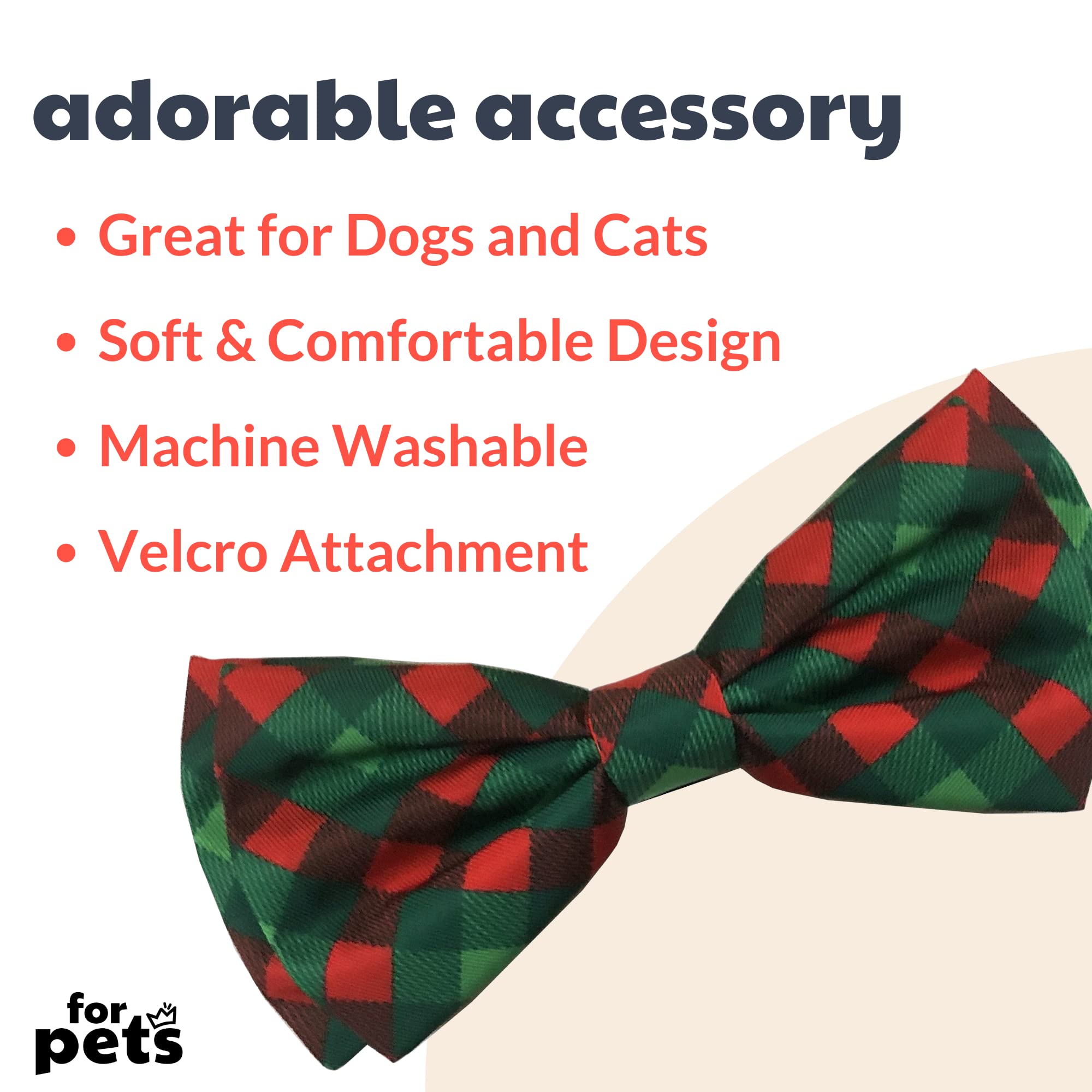 Huxley & Kent Bow Tie pet holiday-patterns, keeps your dog stylish during celebrations