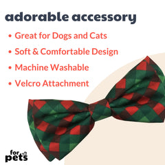Huxley & Kent Bow Tie pet holiday-patterns, keeps your dog stylish during celebrations