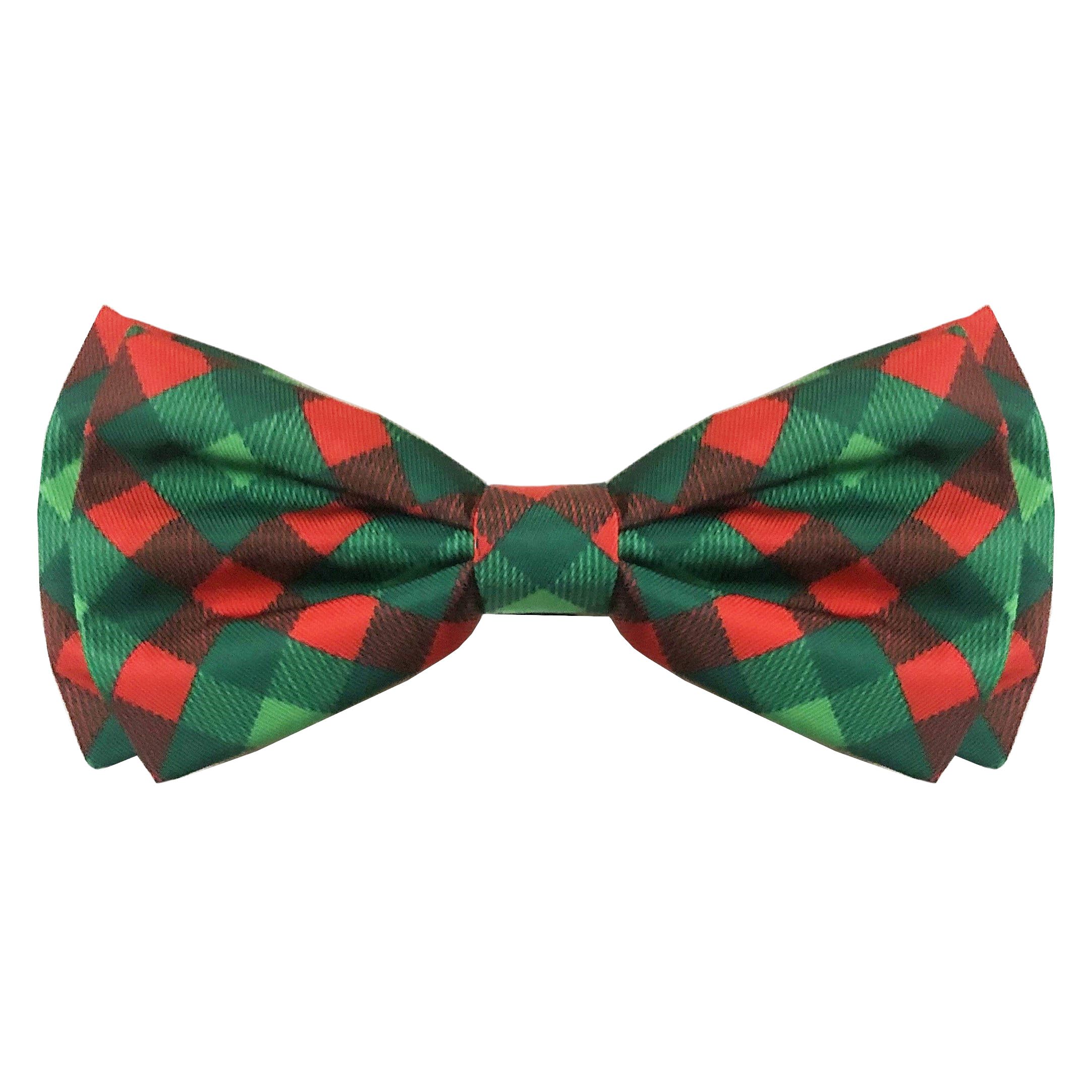 Huxley & Kent Bow Tie for Pets in Scottish Check, large, great for festive photos