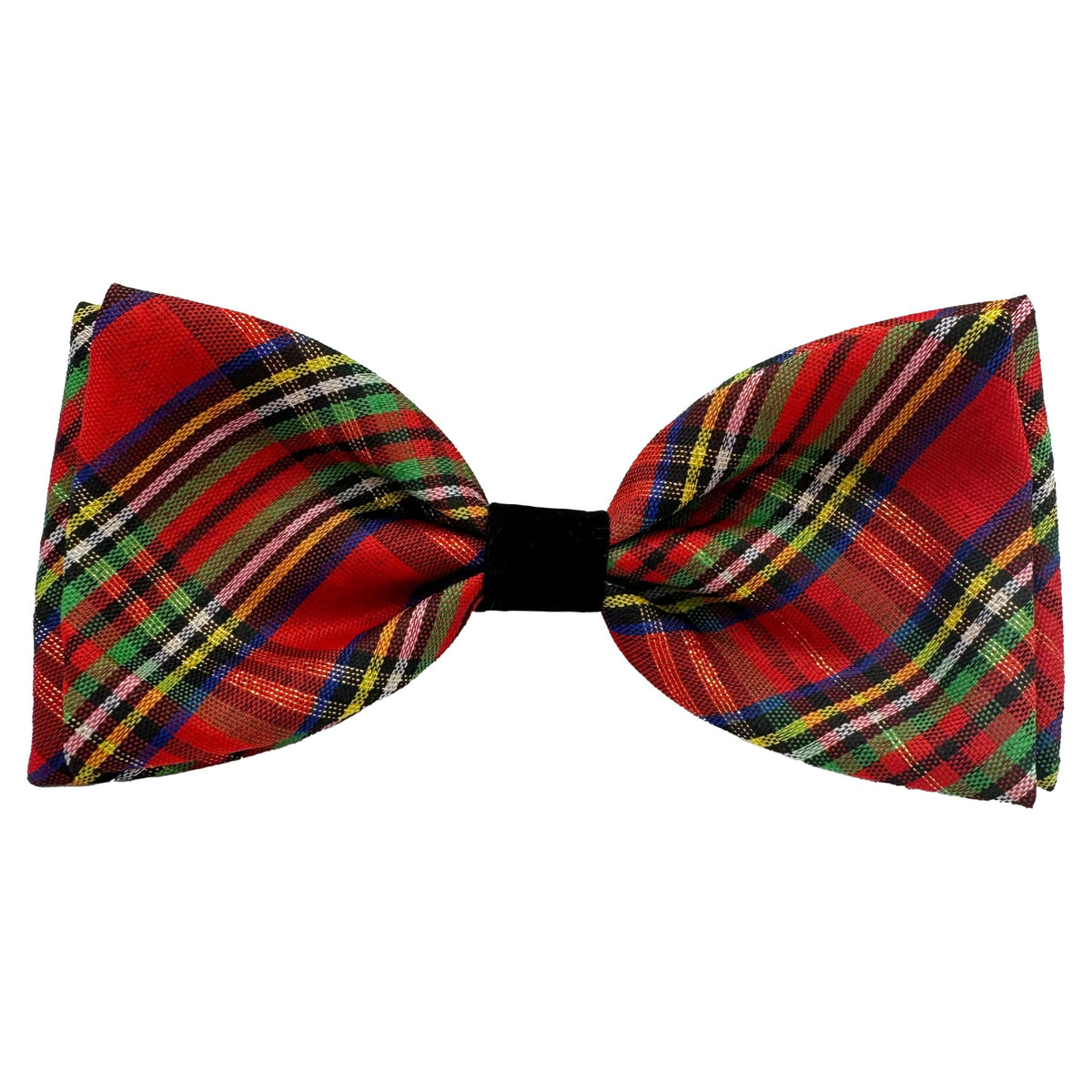 Huxley & Kent pet bow tie Christmas plaid on collar adds festive photo-ready charm.