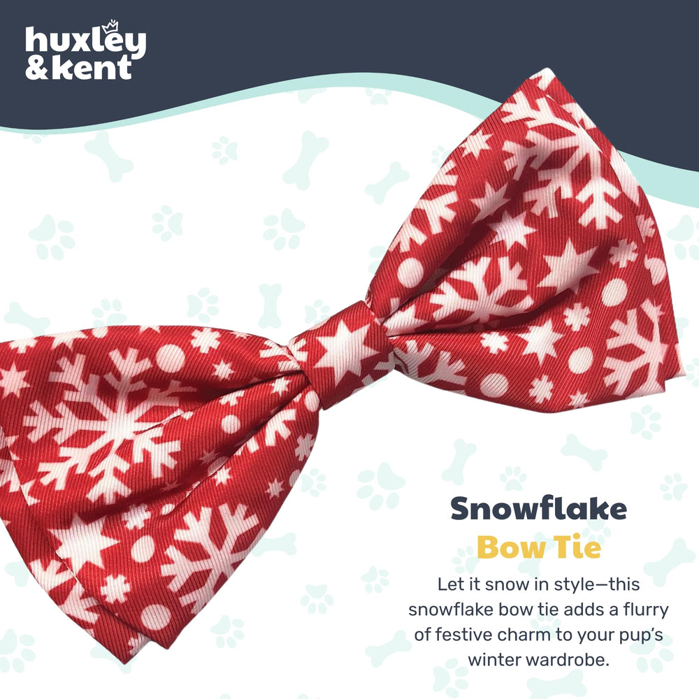 Huxley & Kent snowflake small-on-collar displays festive style during walks and photos