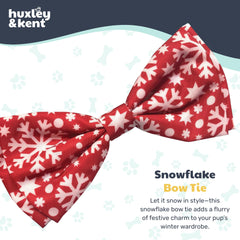 Huxley & Kent snowflake small-on-collar displays festive style during walks and photos