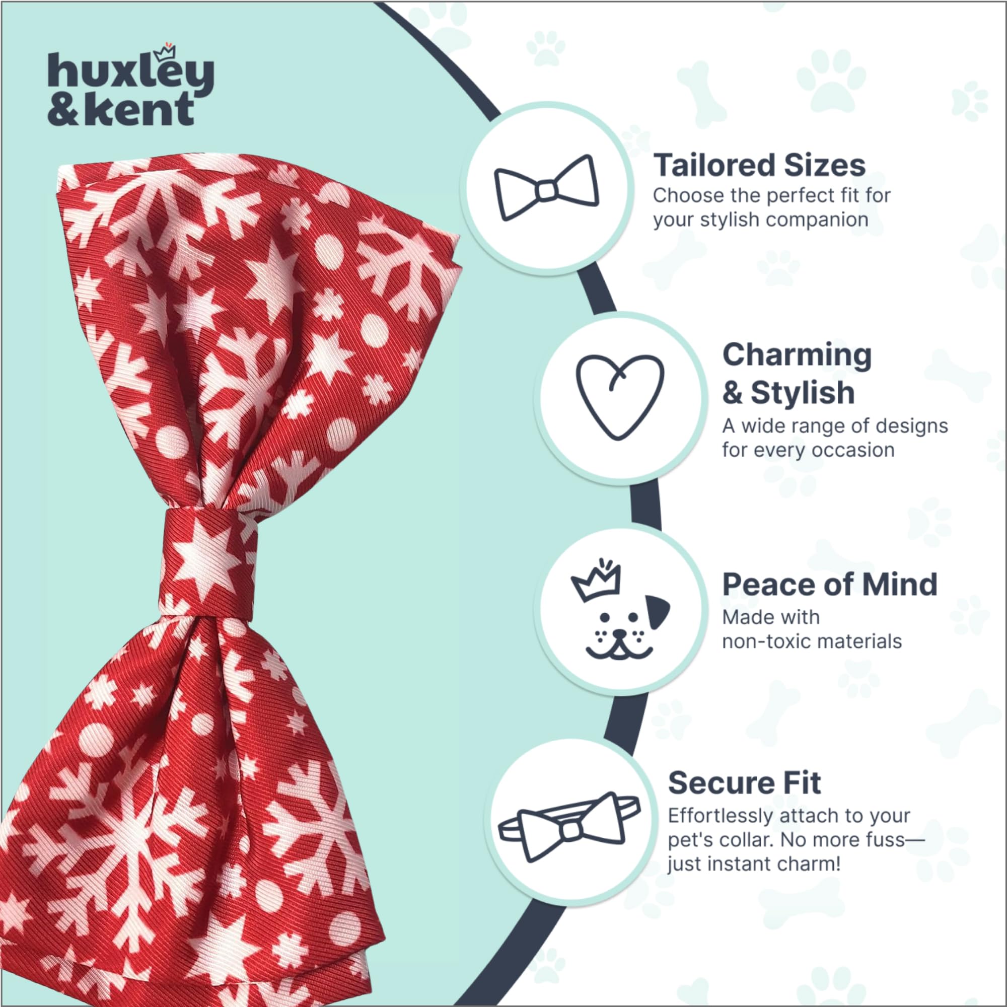 Huxley & Kent snowflake xl-attachment fits roomy collars while preserving comfort