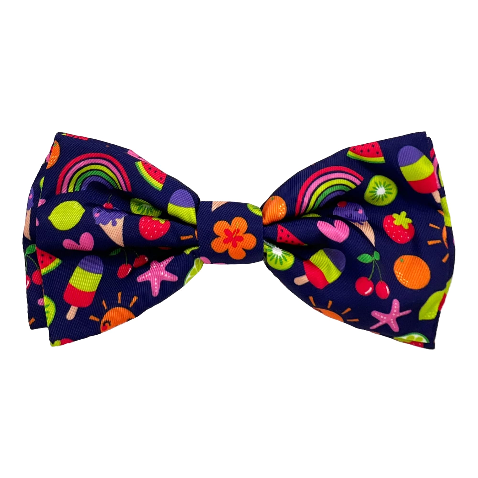 Huxley & Kent pet bow tie Summer Icons small adjustable closure keeps pets secure and stylish.