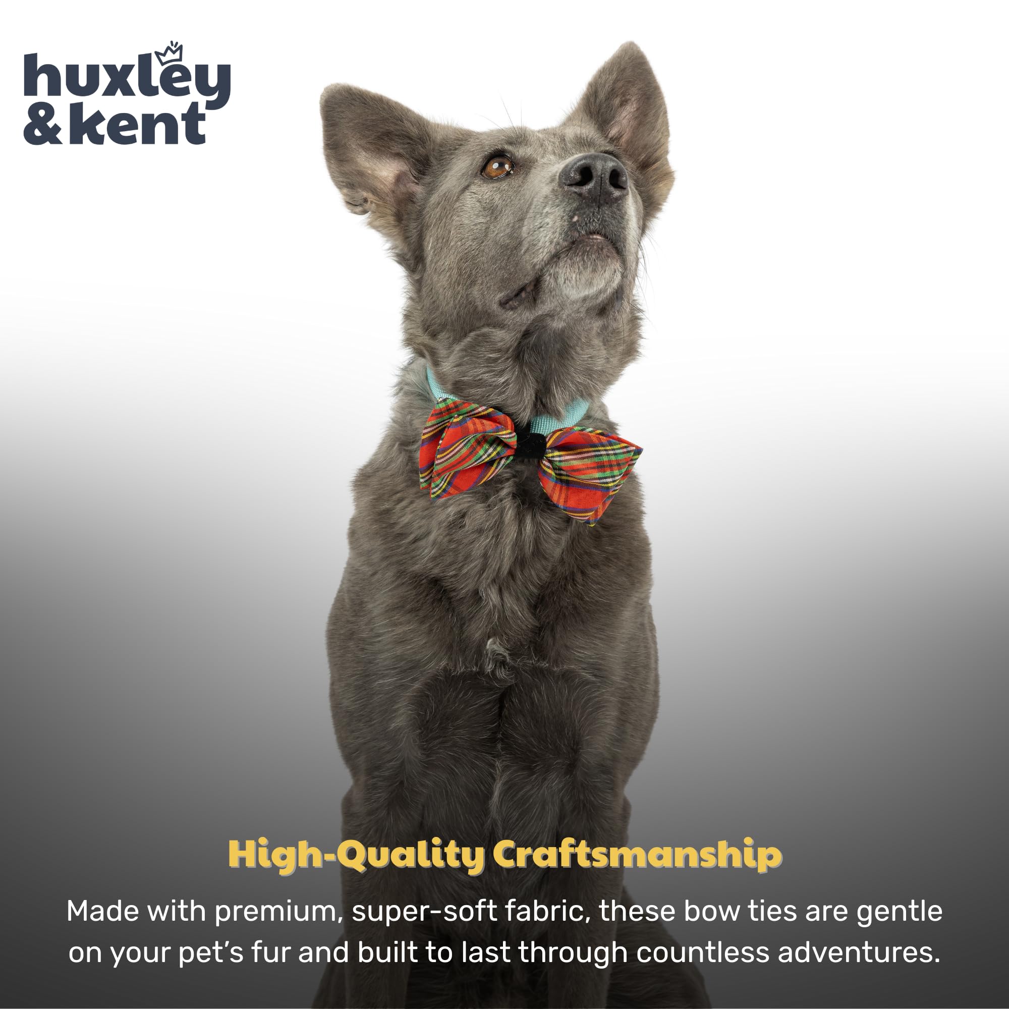Huxley & Kent washable fabric bow tie simplifies cleaning after adventures.