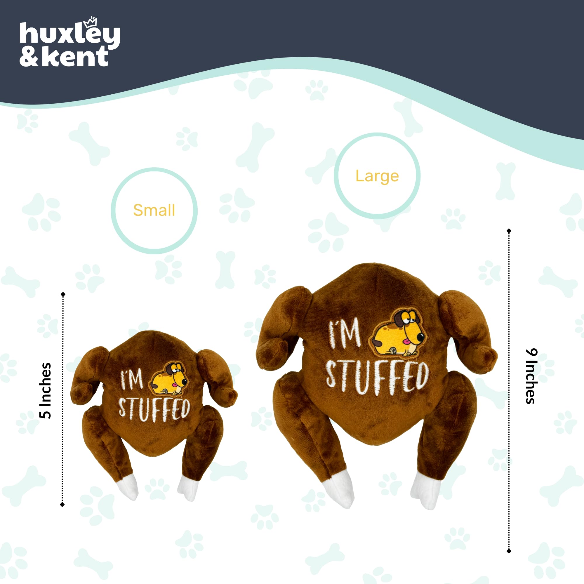 Huxley & Kent plush dog toy ideal for teething puppies with gentle texture