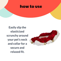 Huxley & Kent Ruff Scrunchy Santa small with bells adds festive jingles to outings