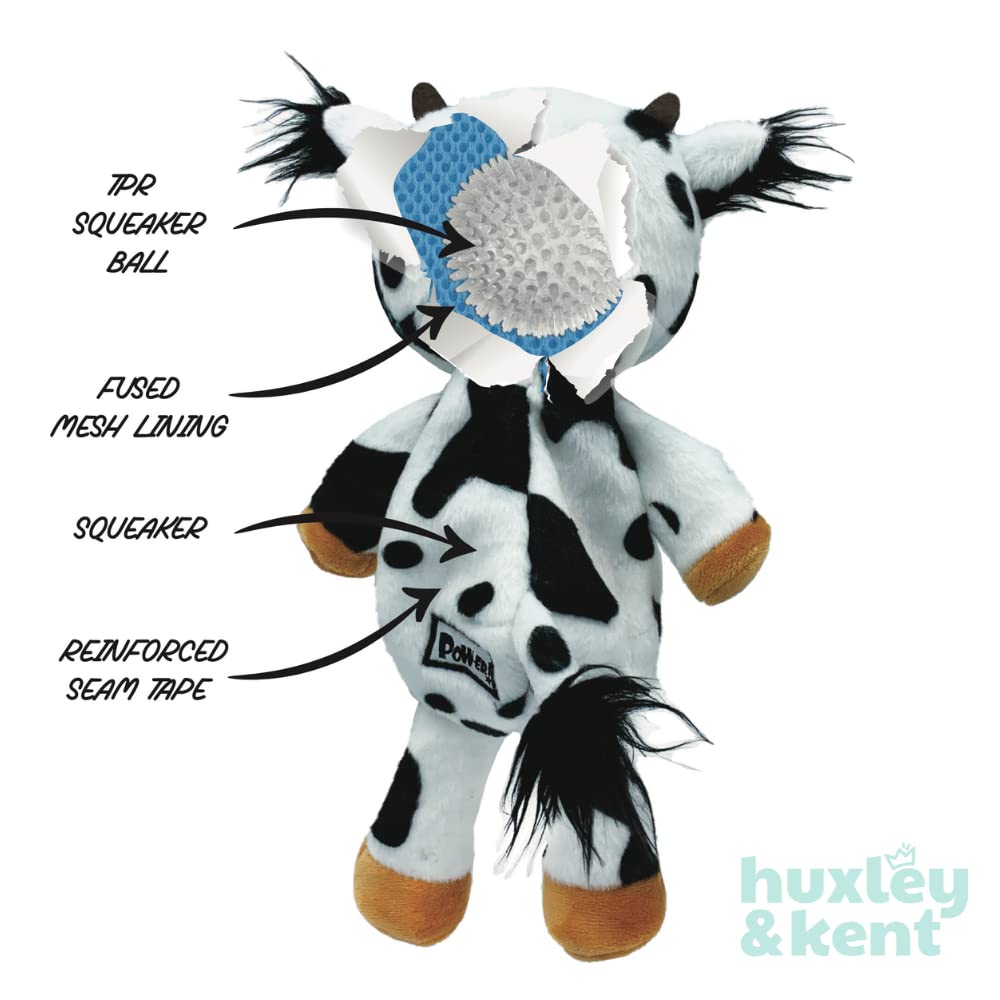 Huxley & Kent Slappies Plaidington Bear dog toy shows soft exterior and reinforced seams.