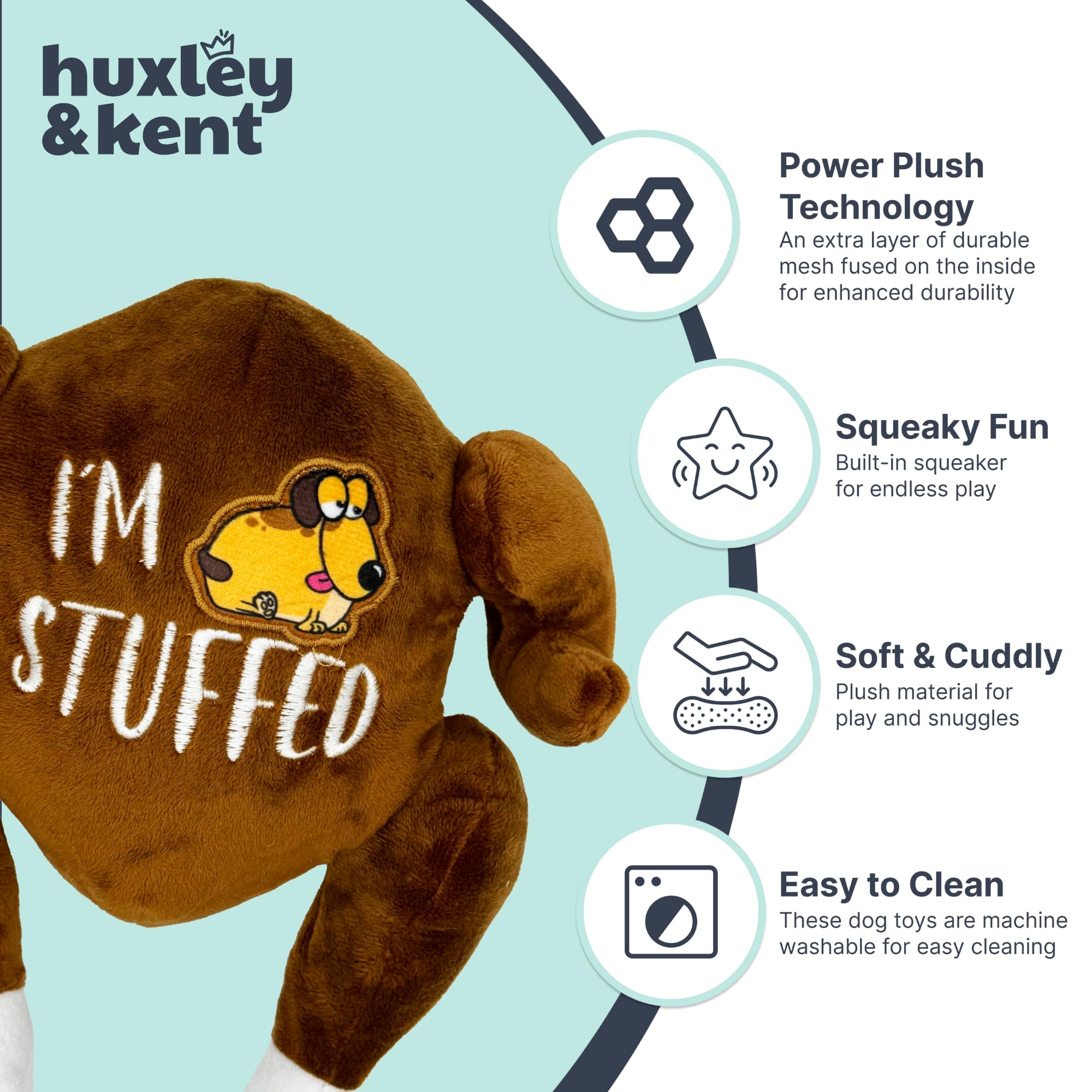 Huxley & Kent small dog toy turkey size under 25 lbs suitable for small dogs