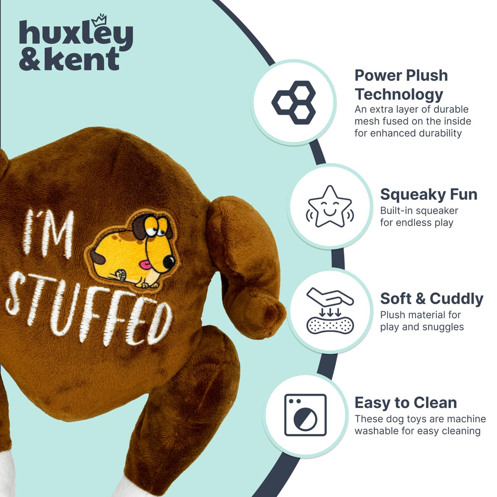 Huxley & Kent small dog toy turkey size under 25 lbs suitable for small dogs