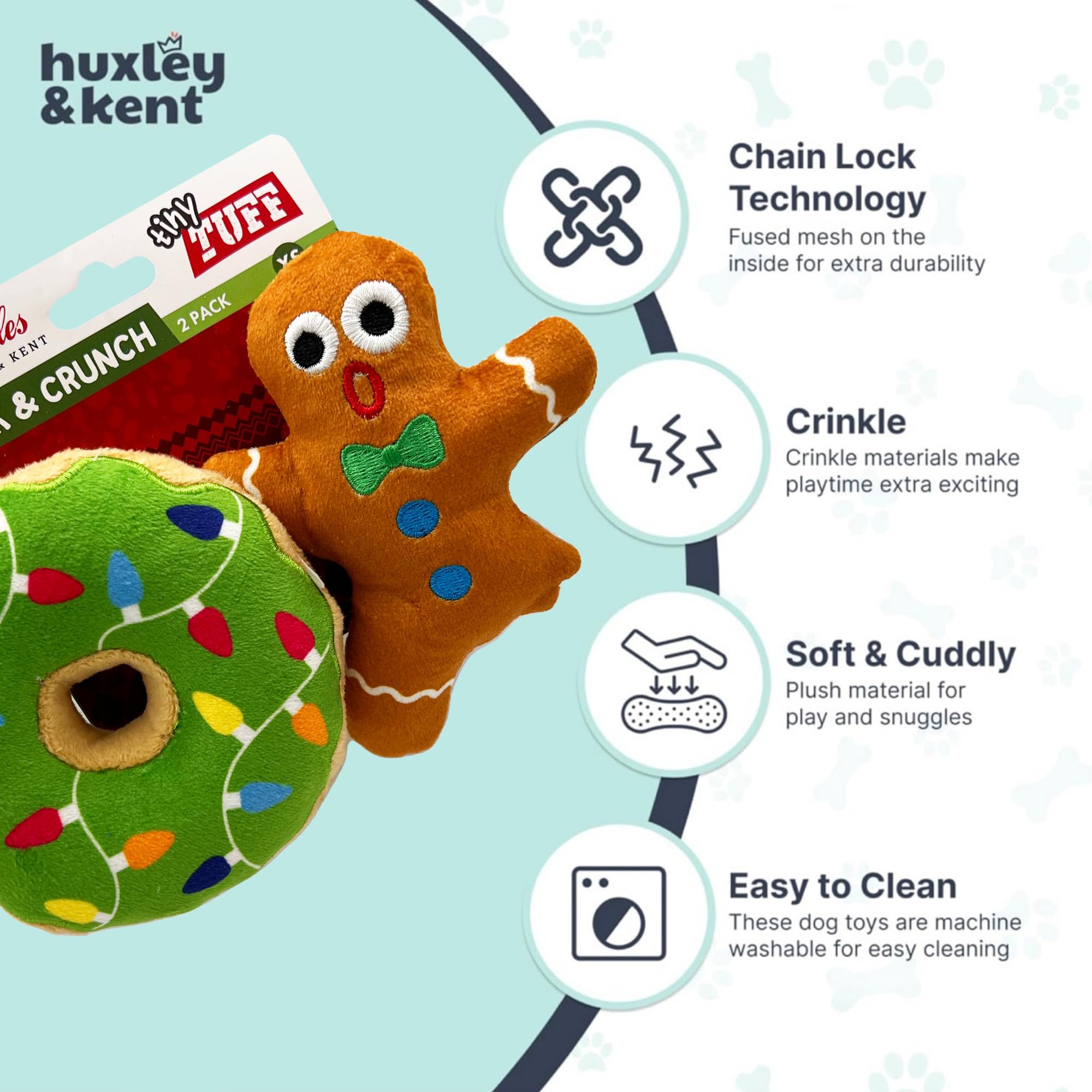 Huxley & Kent toy features crinkle and squeaker for stimulating play sessions