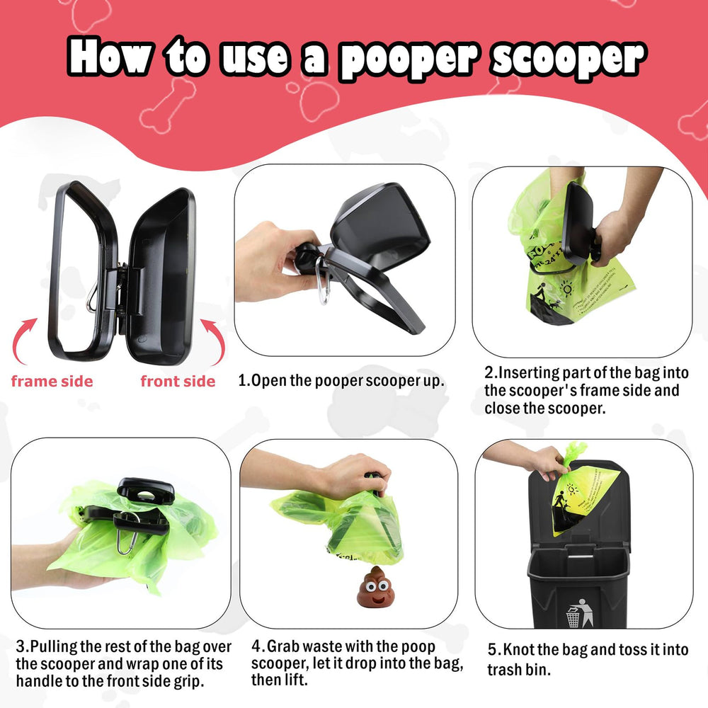 HUZSV Pooper Scooper easy-assembly design snaps together for fast setup.