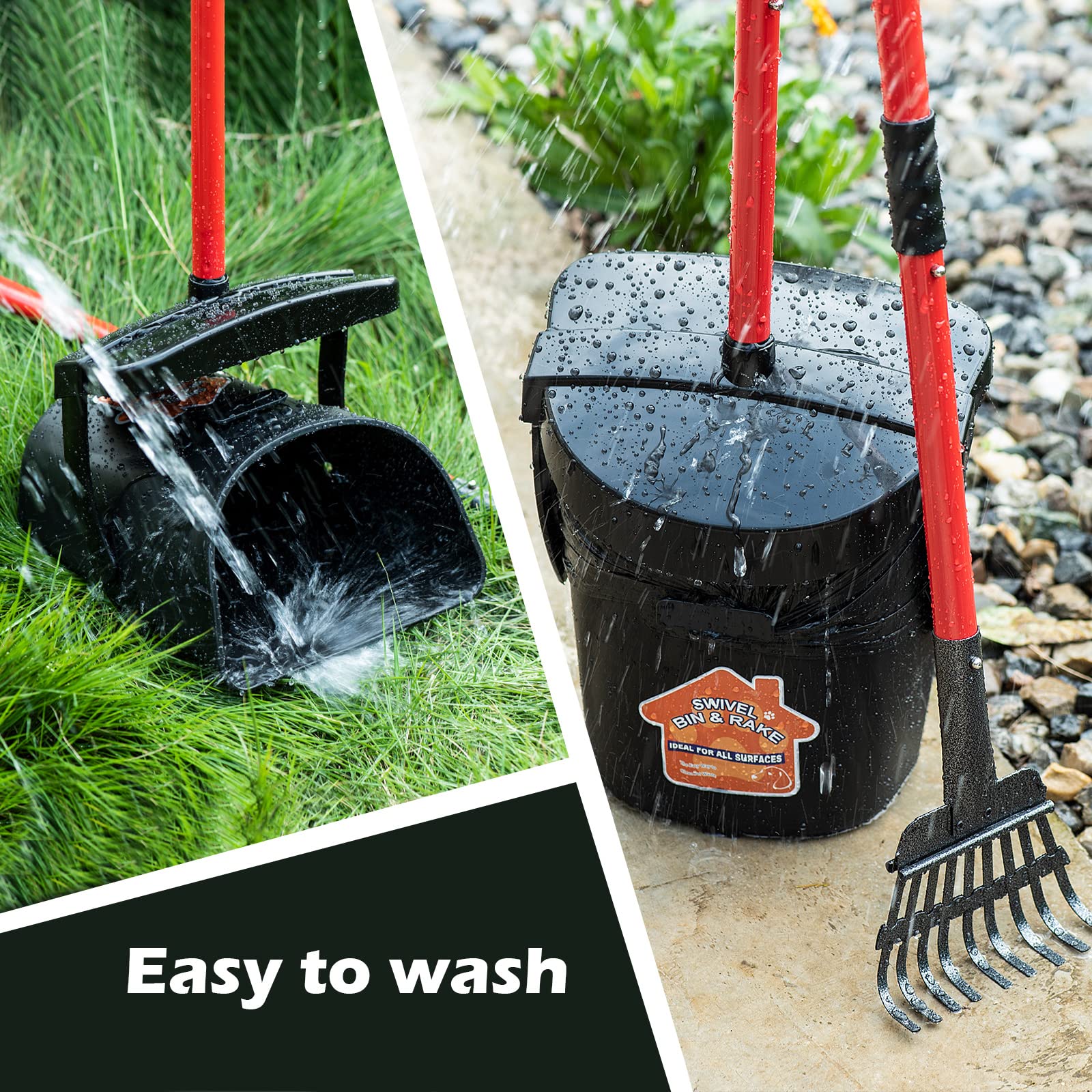 HUZSV pooper scooper easy-assembly shown right out of box