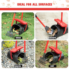 HUZSV Pooper Scooper lightweight aluminum handle resists rust during outdoor use.