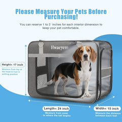 HWAEYEM dual-compartment cat crate with removable divider for two pets