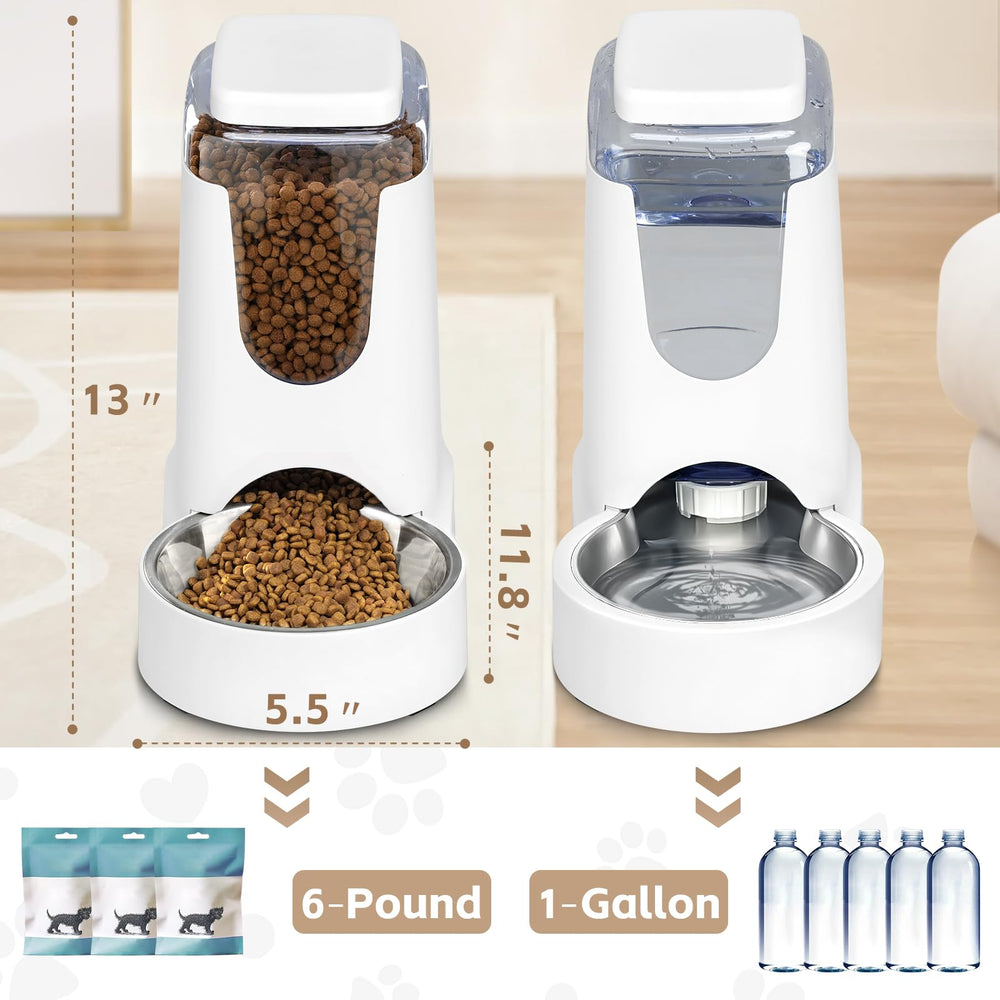 HWONMTE gravity feeder with spill-proof valve keeps meals steady