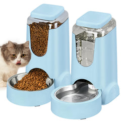 HWONMTE portable-cat-feeder-front-view, gravity-fed design for vacation-ready pet care