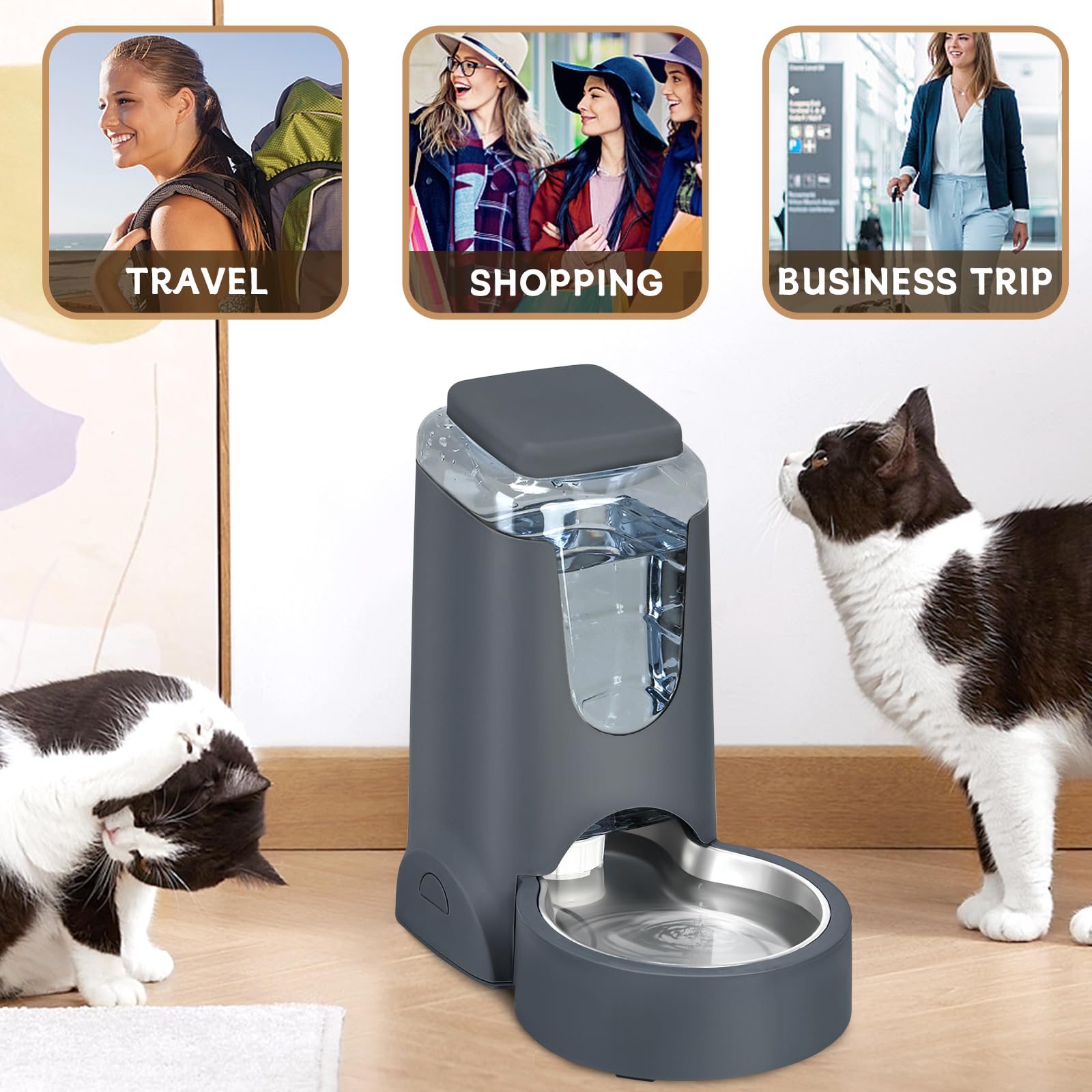 HWONMTE safe materials pet feeder combines durability with pet‑friendly design