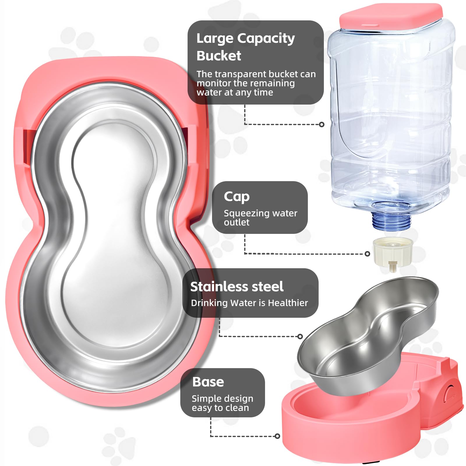 HWONMTE stainless steel bowl detail emphasizing easy cleaning and fresh meals