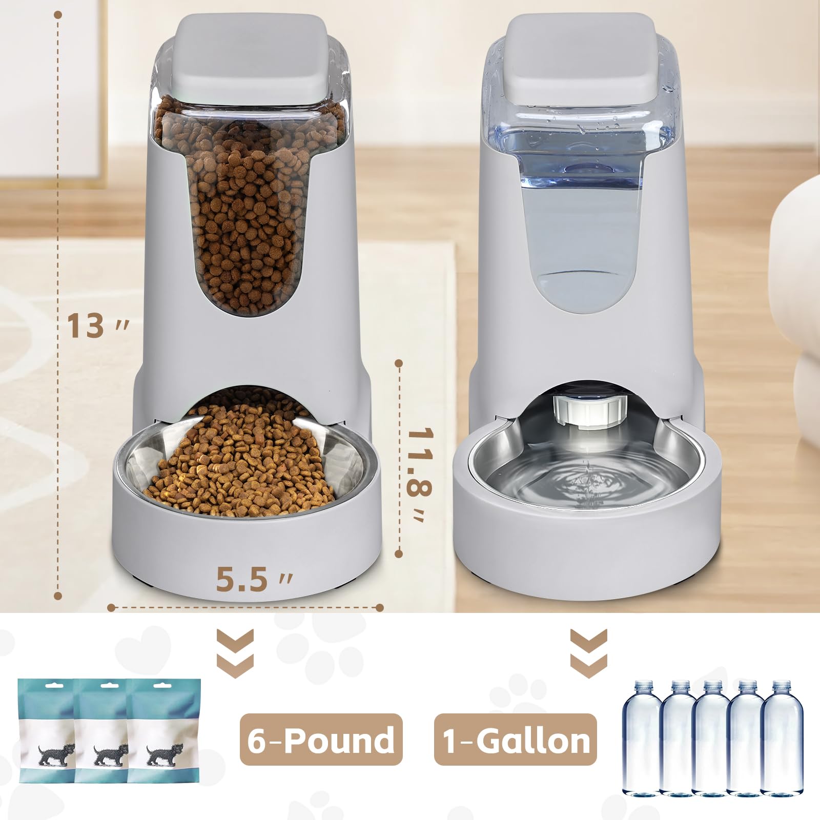 HWONMTE water dispenser transparent bottle for easy refill tracking
