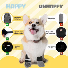 HXIAOBANN dog-socks-night-visibility design boosts visibility in dim lighting.