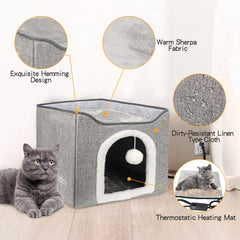 HXPLN cat bed size fits cats up to 25 lbs.