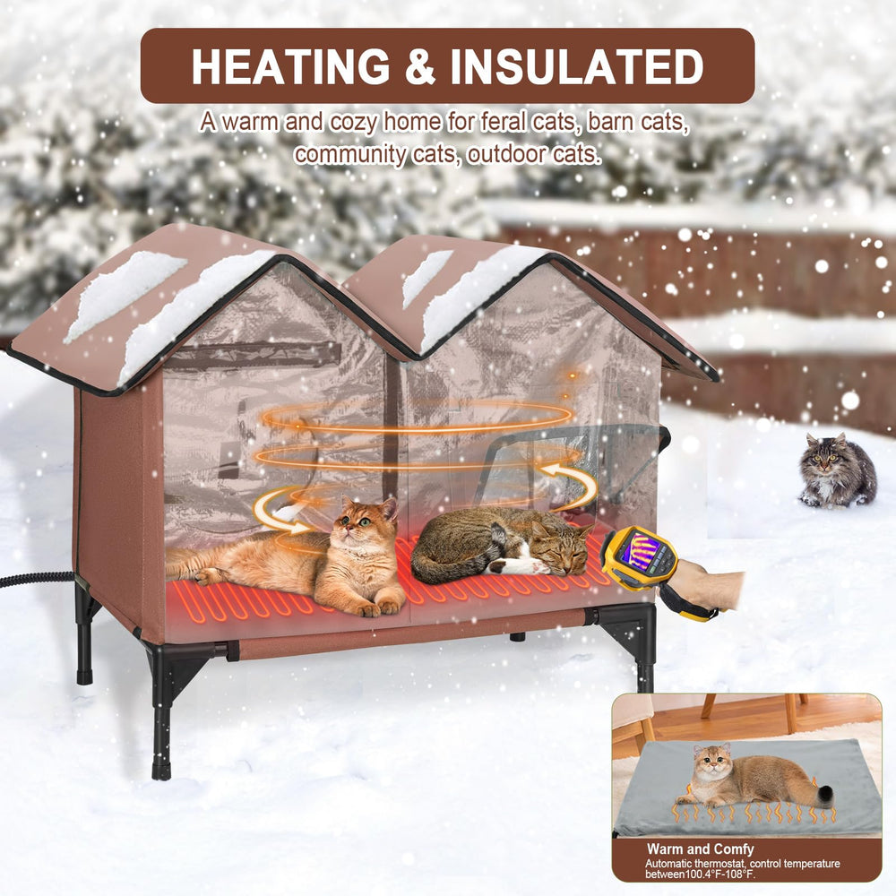HXPLN feral-cat-shelter-insulated: thick insulation preserves warmth in freezing weather