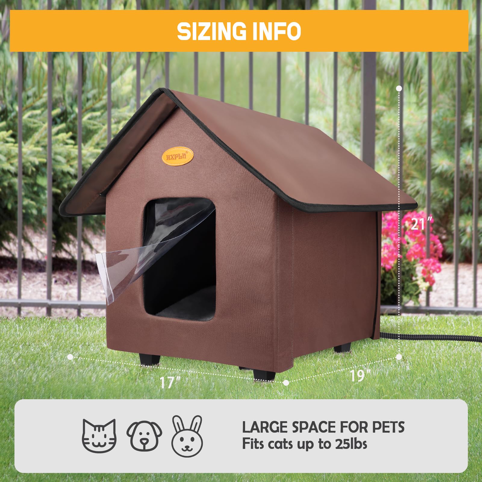 HXPLN multi-use indoor/outdoor cat shelter suitable for barns and porches
