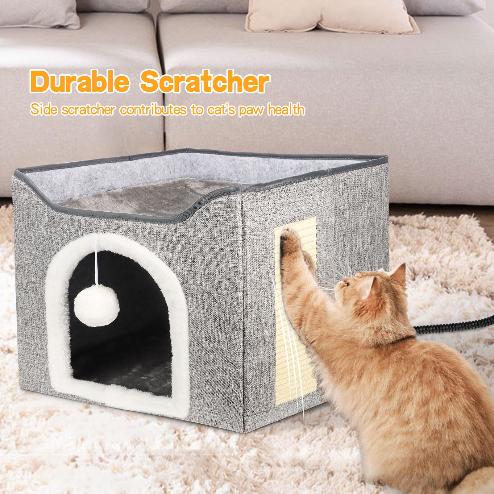 HXPLN removable cushions with reversible sides for warmth or cooling.