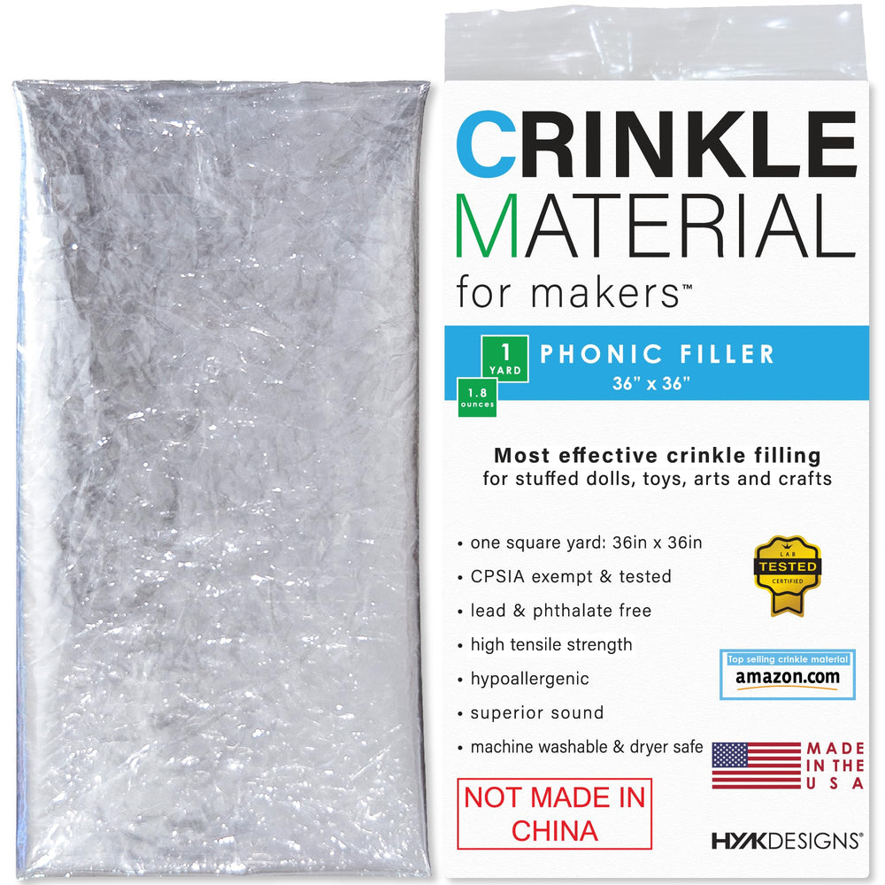 HYAKDesigns Crinkle Film close-up texture for sensory play and loud sounds.