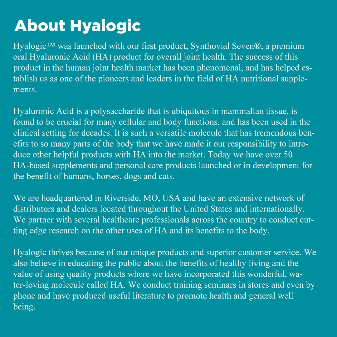 Hyalogic HyaFlex supports joint cartilage care during active play.