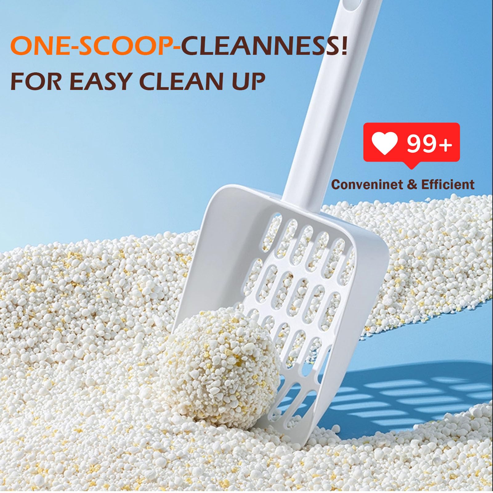 Hychipet scooper made from durable ABS plastic for long-lasting use.