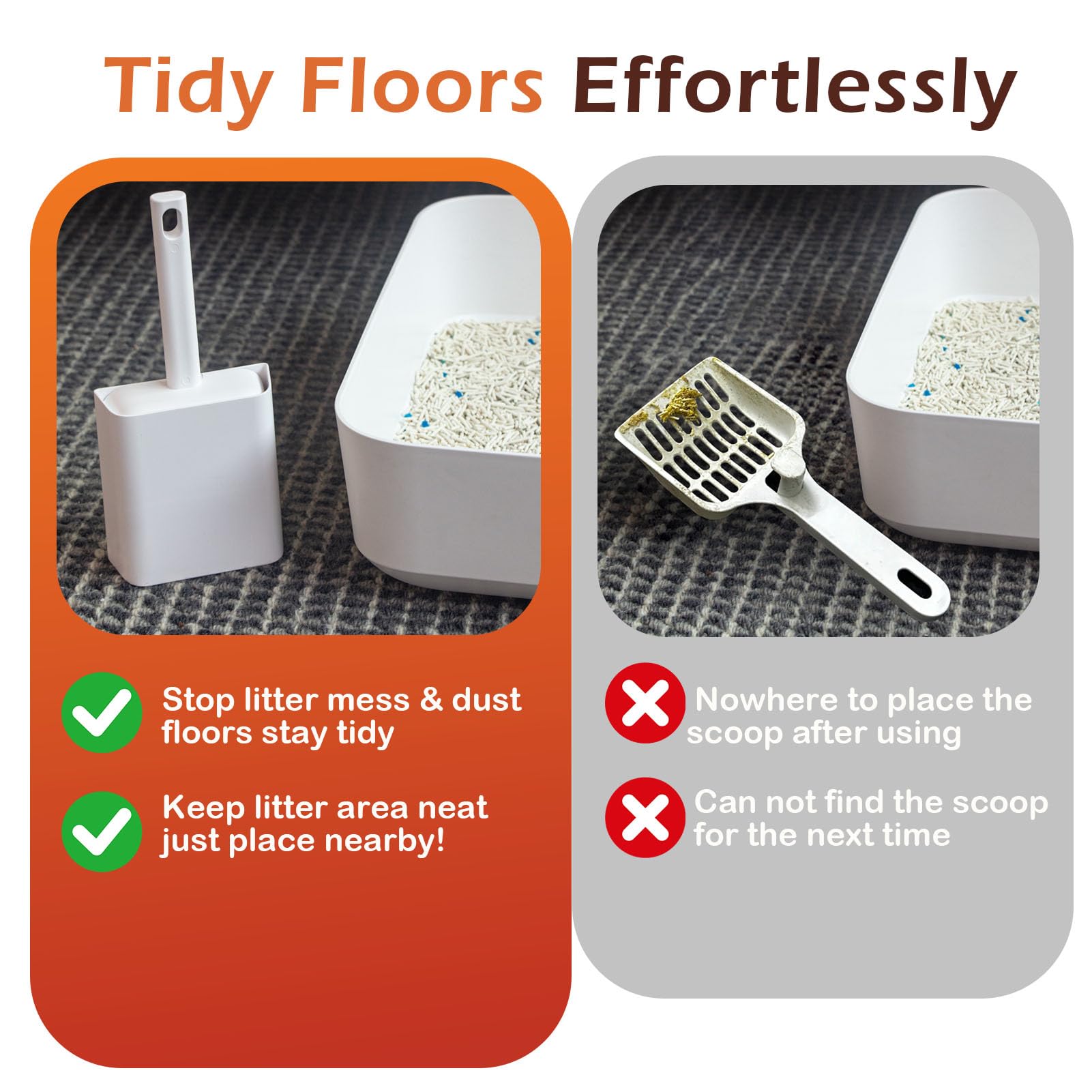 Hychipet scooper is easy to rinse for quick cleanup.