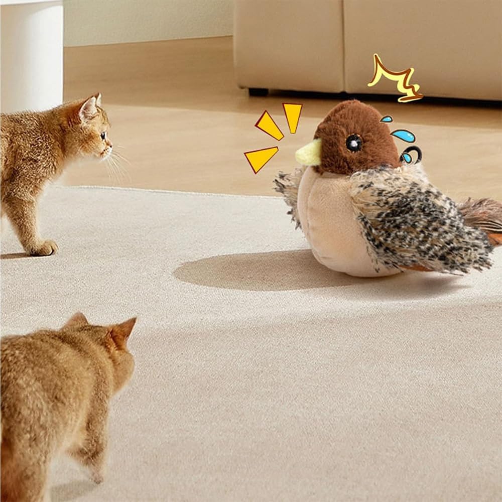 HYCIM Simulated chirping and wing-flap motion fosters engaging solo or supervised play