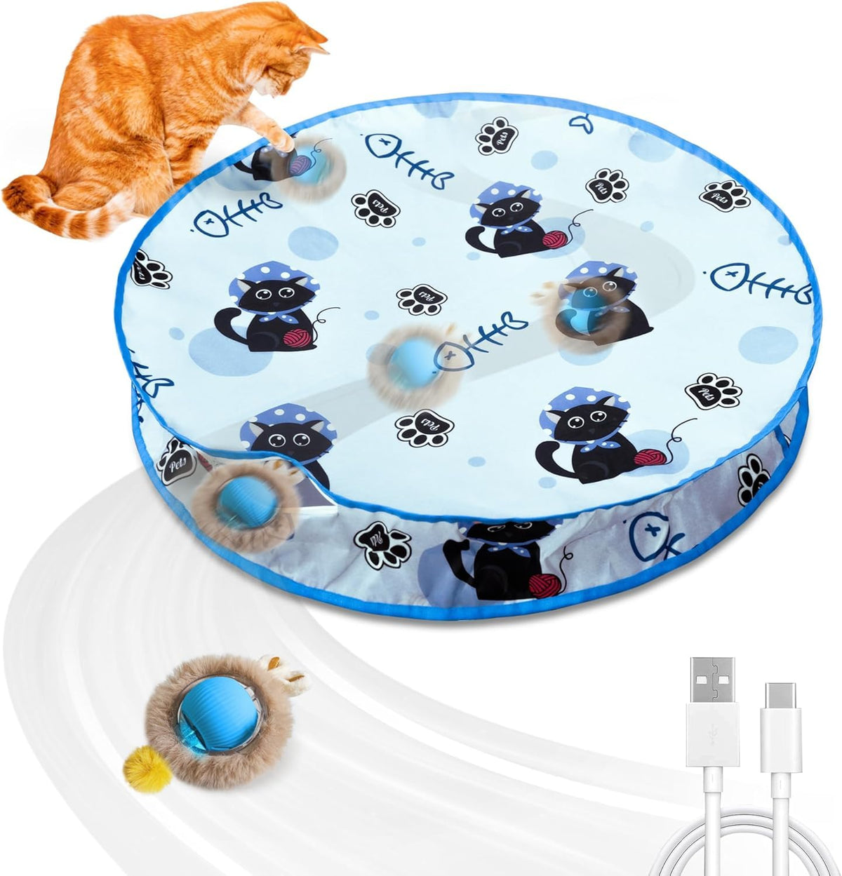 Hyfico speedball with tail in action for engaging indoor playtime