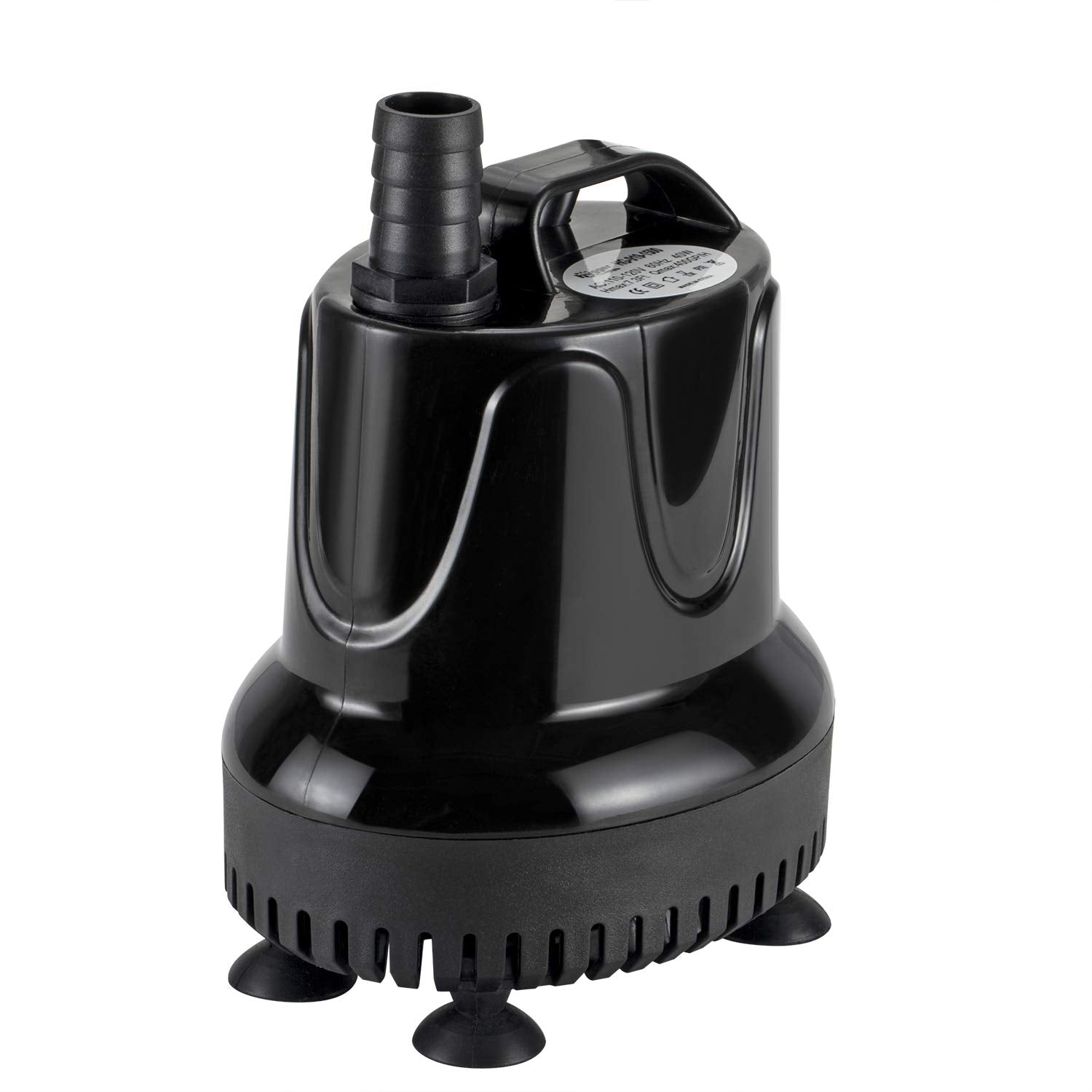 Hygger 215GPH pump in use showing compact submersible design for quick water changes