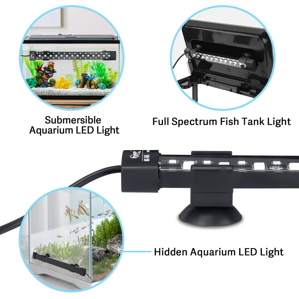 Hygger light submerged in water for underwater illumination