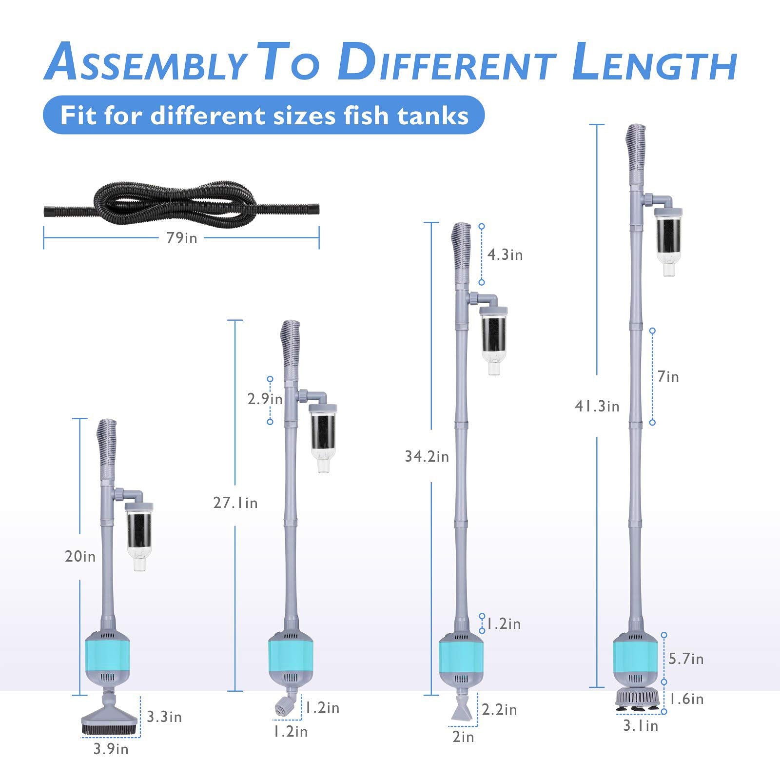 Hygger 5-in-1 kit including extensions and valves for flexible setup